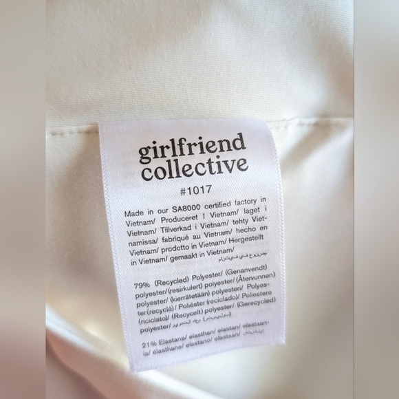 NWT Girlfriend Collective Paloma Racerback Bra - Ivory Sz M - Picture 6 of 8